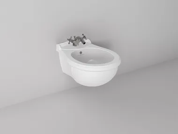 CROWN - Wall-hung ceramic bidet with overflow by Park Avenue - view 2